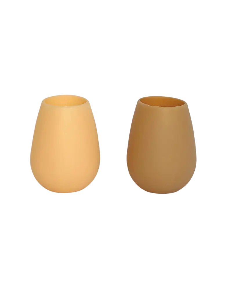 UNBREAKABLE SILICONE TUMBLERS - WHEAT + OAT