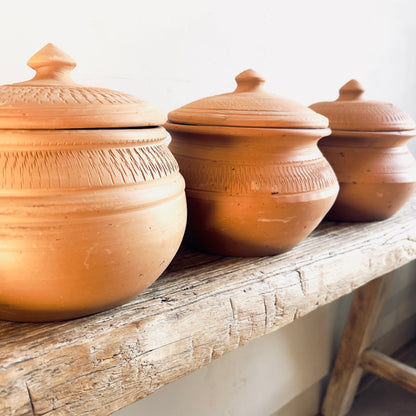 TERRACOTTA JAR WITH LID