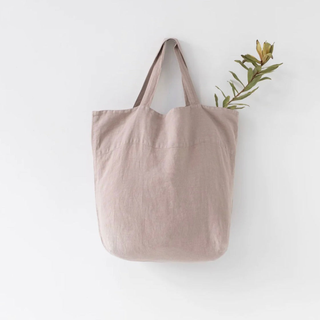 NATURAL LINEN TOTE BAG