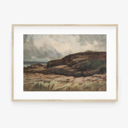 MUTED LANDSCAPE FRAMED ART PRINT, VARIOUS SIZES