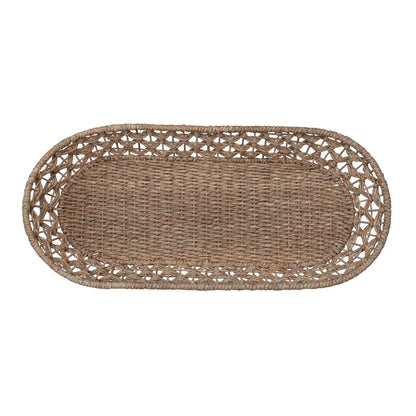 OVERSIZED HAND-WOVEN SEAGRASS BASKET