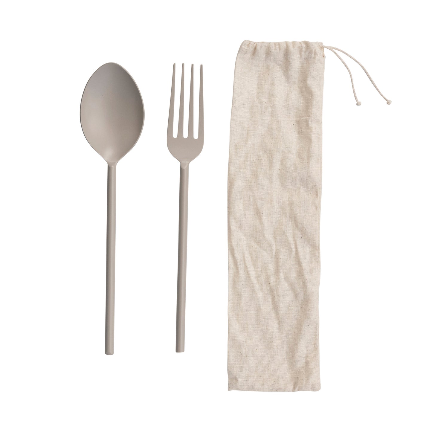 MATTE TAUPE SERVING SET