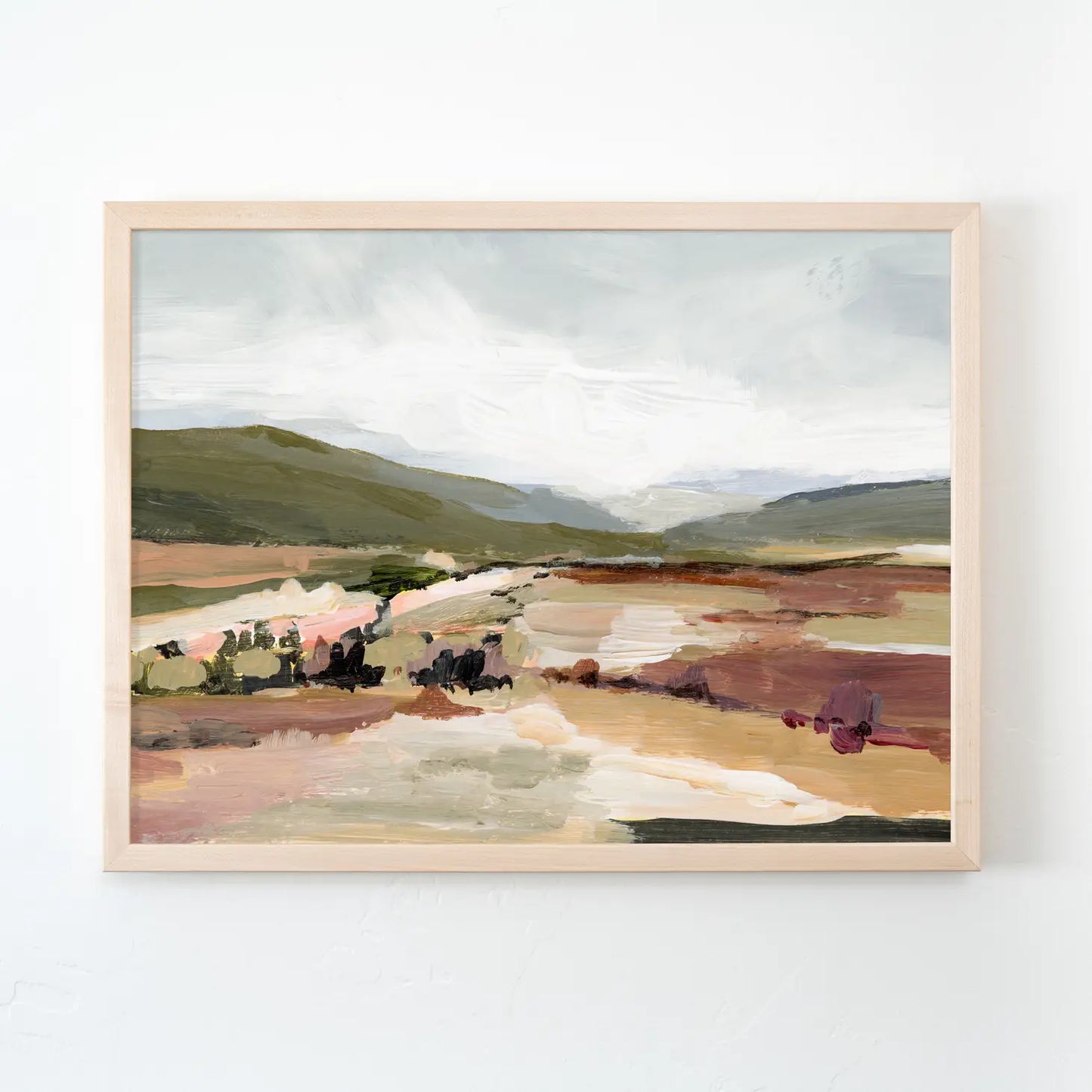 OJAI HILLS FRAMED ART GICLEE ON MATTE CANVAS