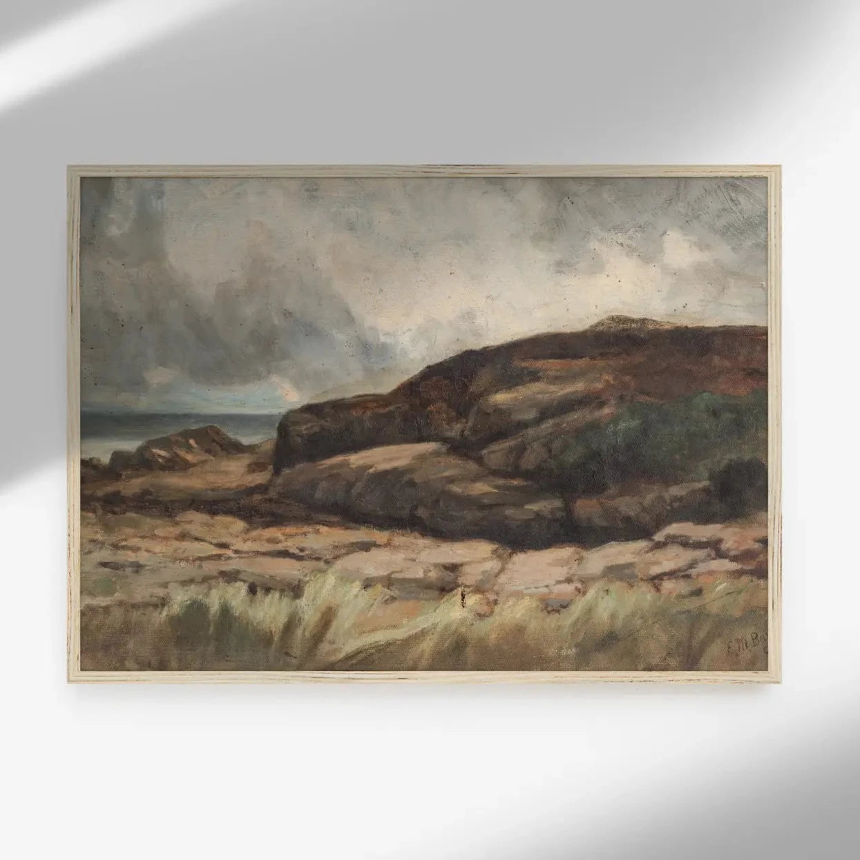 MUTED LANDSCAPE FRAMED ART PRINT, VARIOUS SIZES