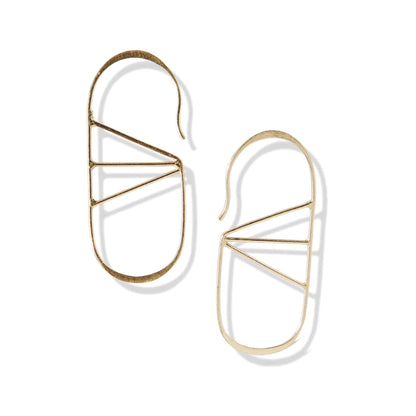 INK + ALLOY - BRASS OPEN ANGLES EARRINGS