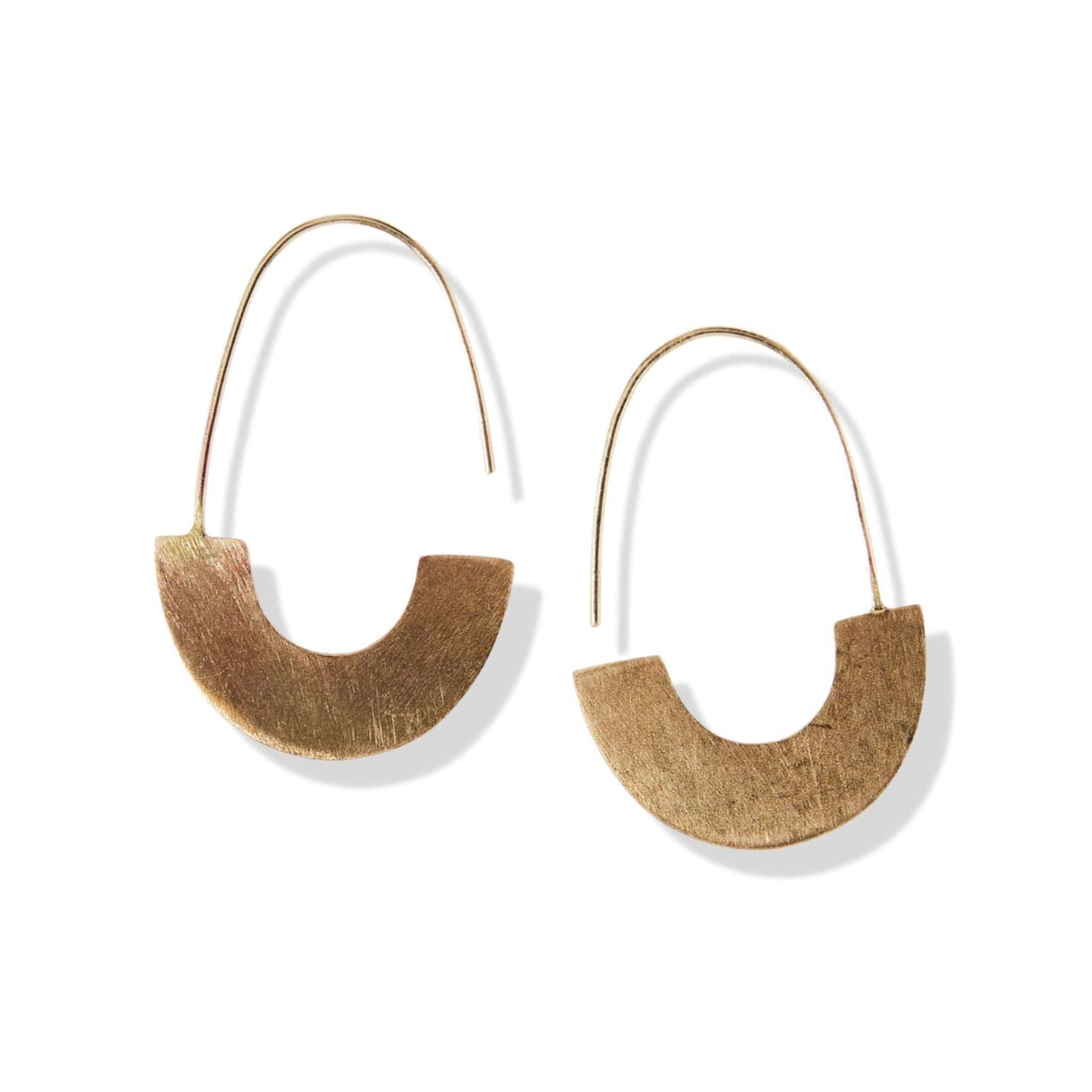 INK + ALLOY - HALF CIRCLES BRASS HOOP EARRINGS