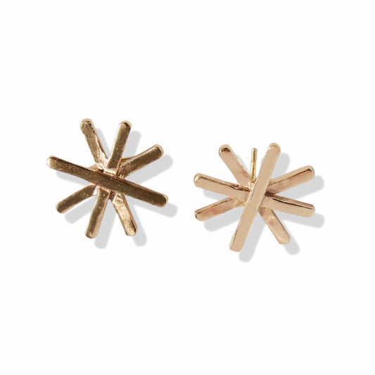 INK + ALLOY - STICK BURST EARRINGS BRASS