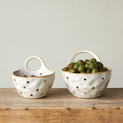 STONEWARE COLANDERS