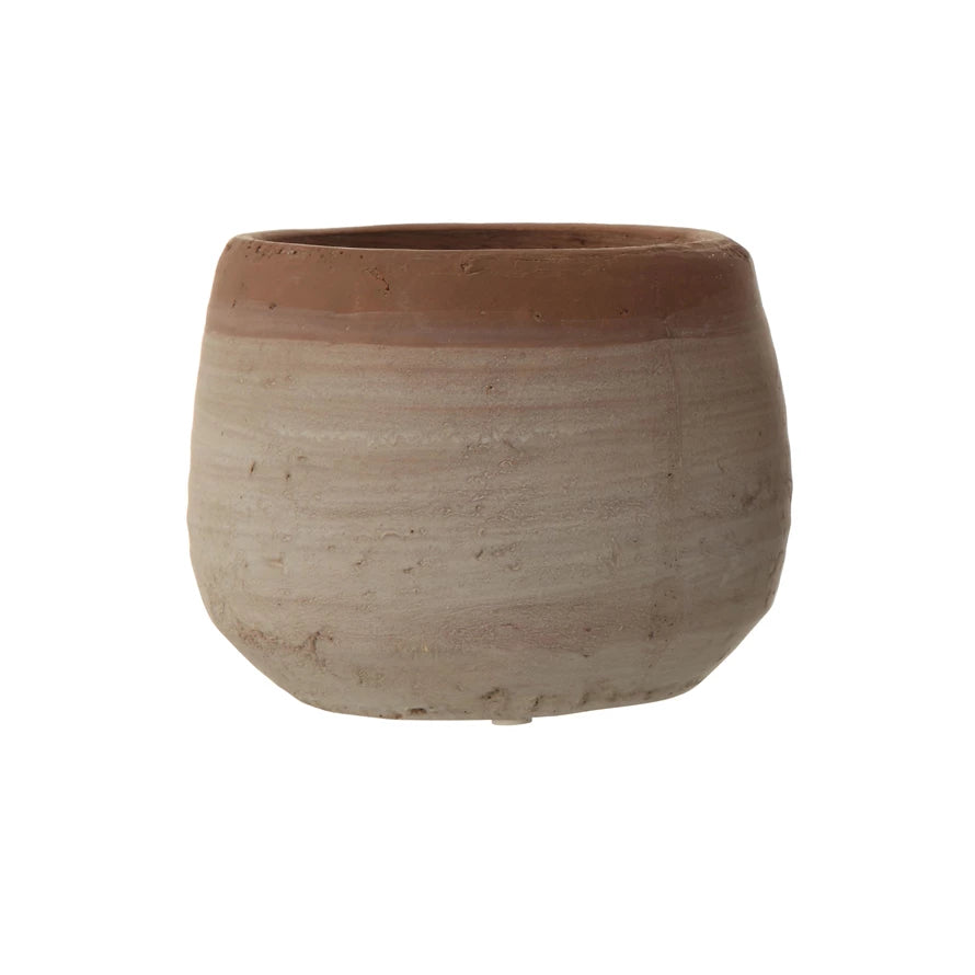 WHITEWASH TERRACOTTA PLANTER- VARIOUS SIZES