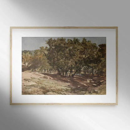 TREES ON CREEK FRAMED ART PRINT, VARIOUS SIZES