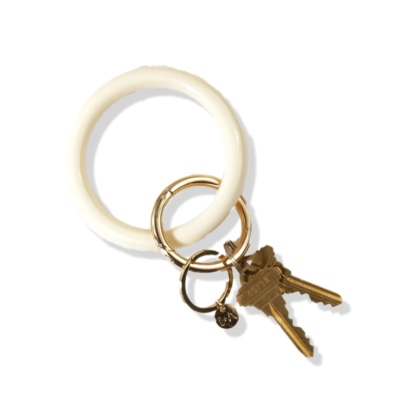 INK + ALLOY - CREAM RESIN BANGLE KEY RING